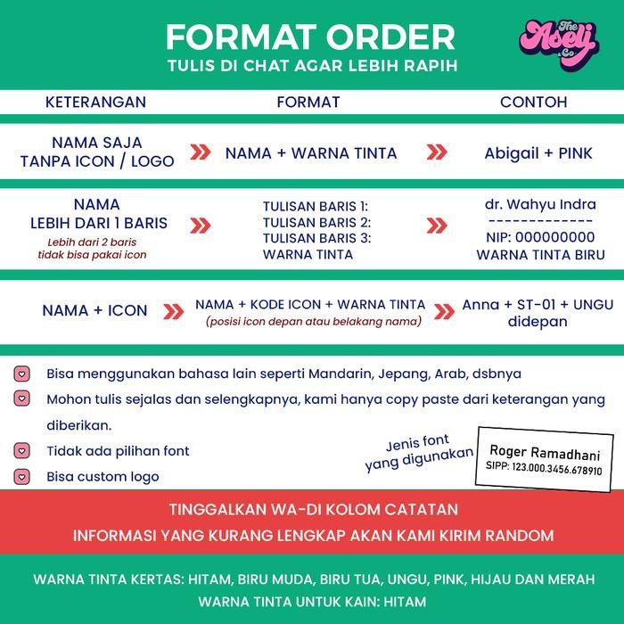 

Stempel nama lucu custom nama