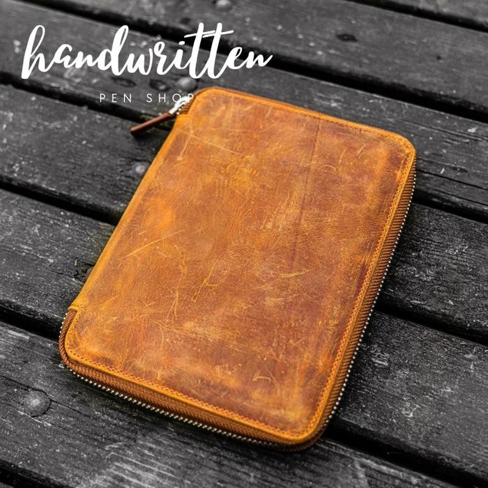 

GALEN LEATHER Leather Zippered A5 Notebook Folio