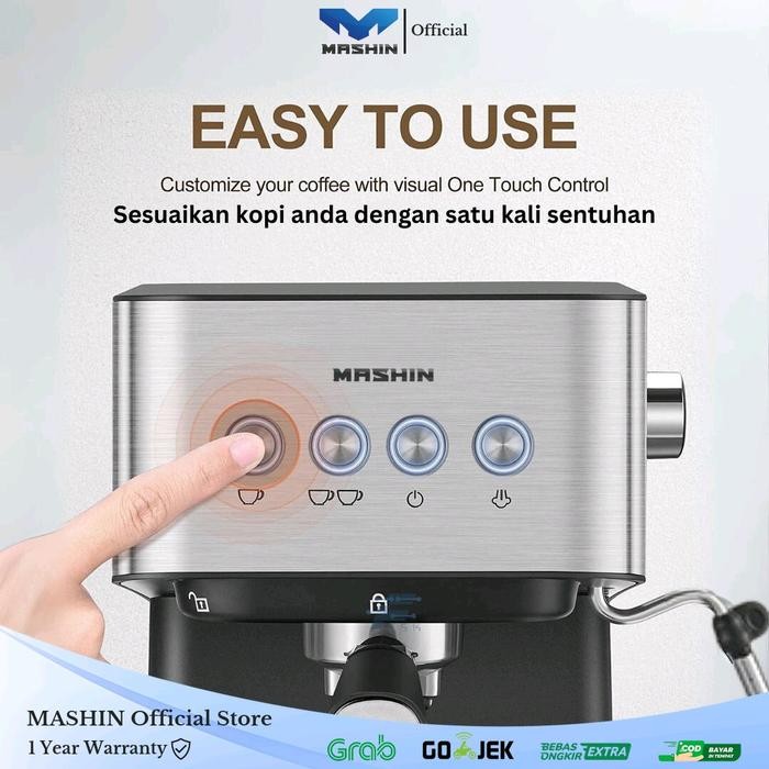 Mashin - Mesin Kopi Otomatis Espresso 20 Bar Coffe Maker Profesional Express