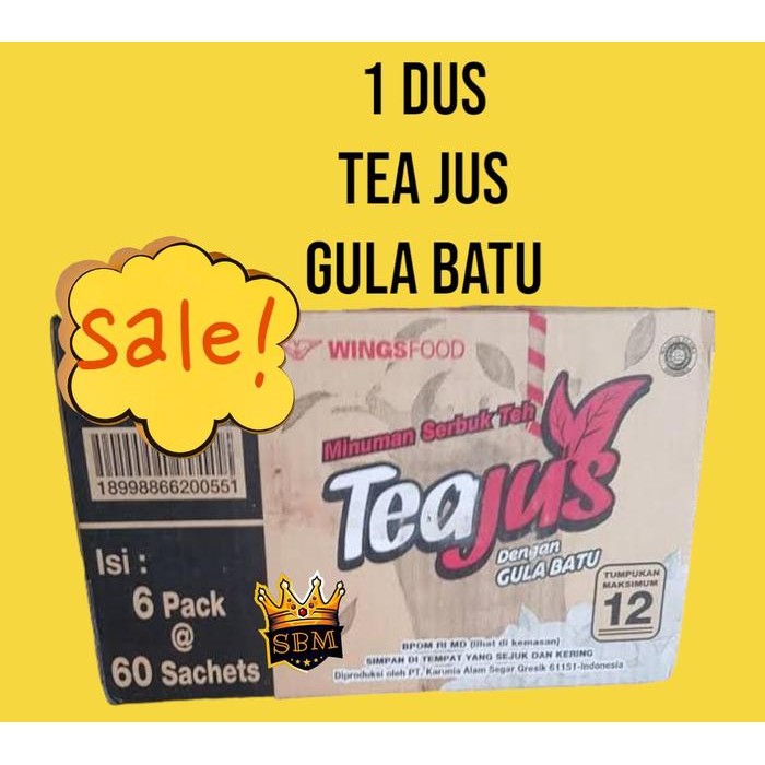

1 Dus ~ Sbm Tea Jus Gula Batu Powder Drink Sachet ( 8 Gr / 1 Dus / 360 Sachet ) Minuman Manis