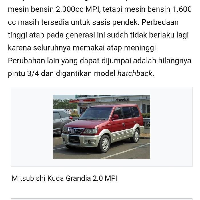 Shock Bagasi Mitsubishi Kuda Grandia / Diamond