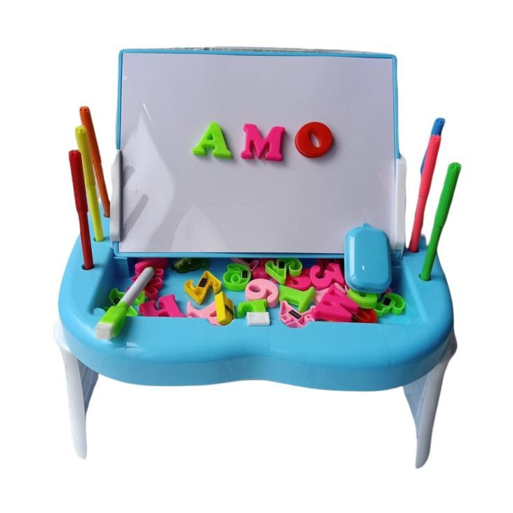 Mainan Papan TULIS Magnetic Drawing Board Meja Belajar Anak FU1131