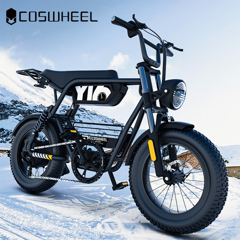 Coswheel Electric Bike1000W 48V 15AH Commuting E bike Y16 Fat Tire E-Bike Mountain Electric Bike