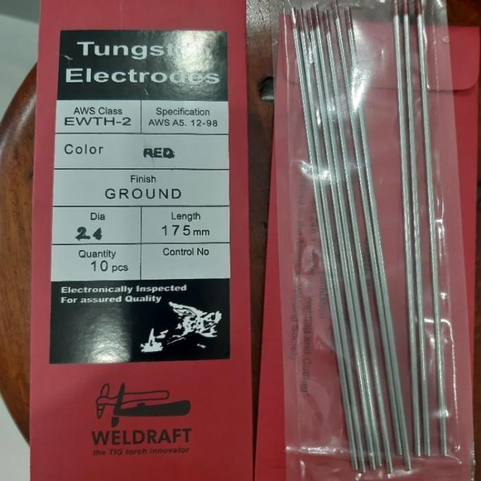 [Allthebest] Kawat las tungsten 1.6 mm 2.4 mm merah hijau kawat las aluminium stain