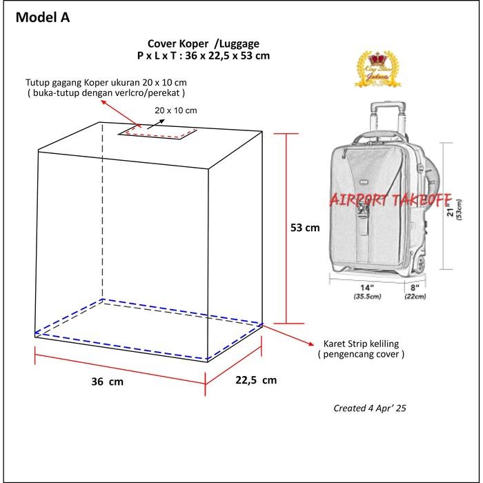 Paket 2 Pcs Cover Koper Luggage Cover Mika Transparant