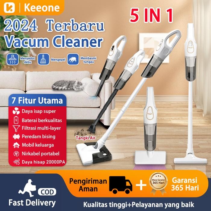 Vacum Cleaner 5 IN 1 Penyedot Debu Portable Cordless Multifungsi / Alat Pel Lantai / Sapu Lantai
