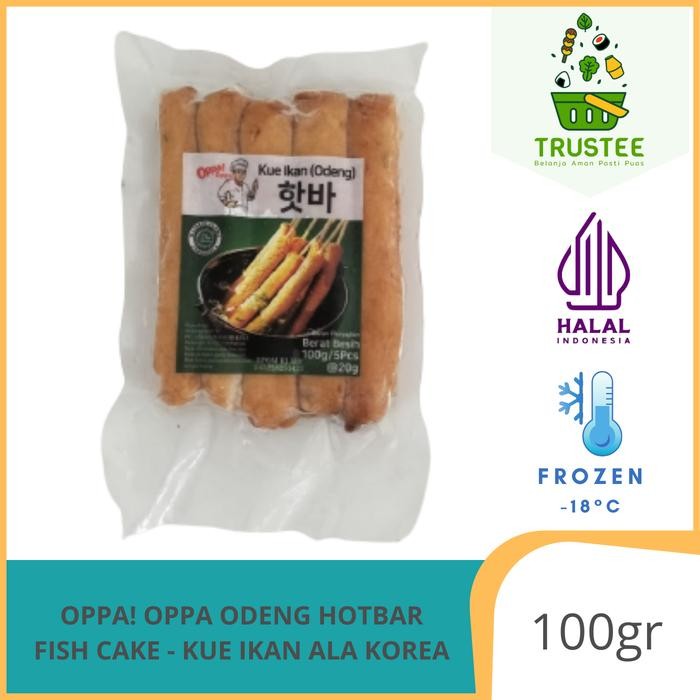 

New Oppa! Oppa Odeng Hotbar Fish Cake - Kue Ikan Ala Korea Halal 100gr