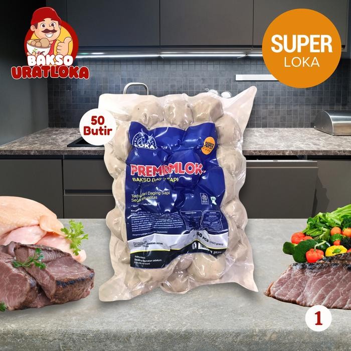 

SUPERLOKA isi 50 Butir Berat 650gr Bakso Daging Sapi Premium New