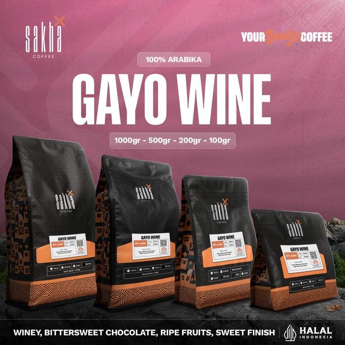 

PREMIUM Kopi Arabika Gayo Wine Arabica Coffee Sakha Roastery Biji Bubuk
