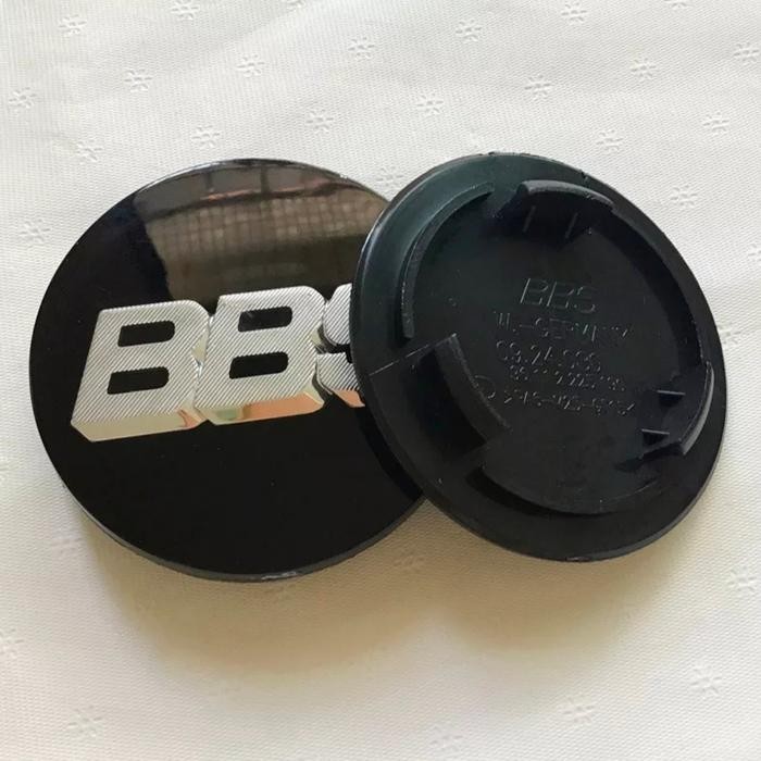PREMIUM Dop Velg BBS - Base Hitam Silver BBS Logo
