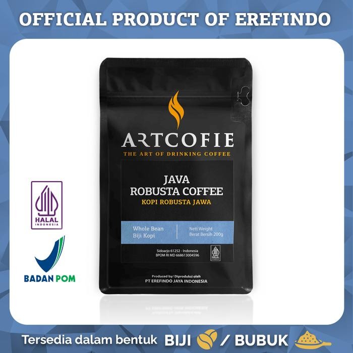 

PREMIUM Artcofie Kopi Java Robusta Pouch Biji / Bubuk 200g