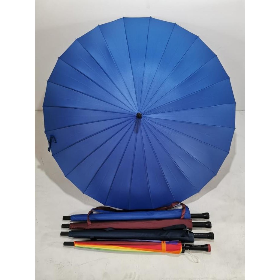 Payung Golf 24 jari Polos ada sarung kualitas Premium