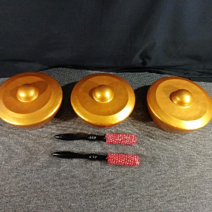 BONANG JARANAN BESI ISI 3 PLUS PEMUKUL