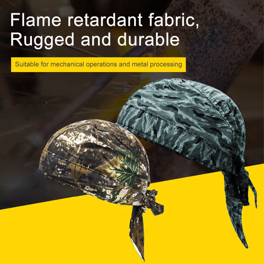 1Pc Welder Protection Welding Caps Scarf Welder Flame Retardant Cotton Breathability Safety Helmet