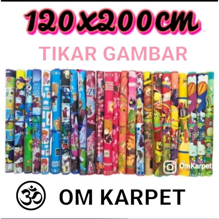 Tikar piknik spon karakter anak Tikar plastik 120x200