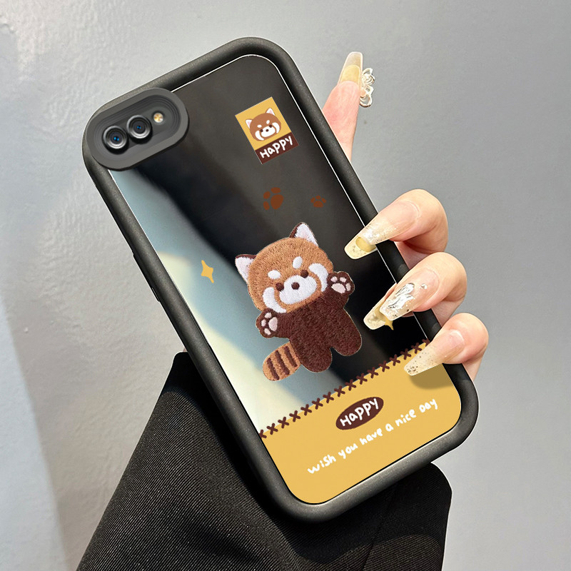 Casing Hp Realme C2 Realme C2s OPPO A1K Case Casing HP Softcase Panda merah Kesing cermin baru penut