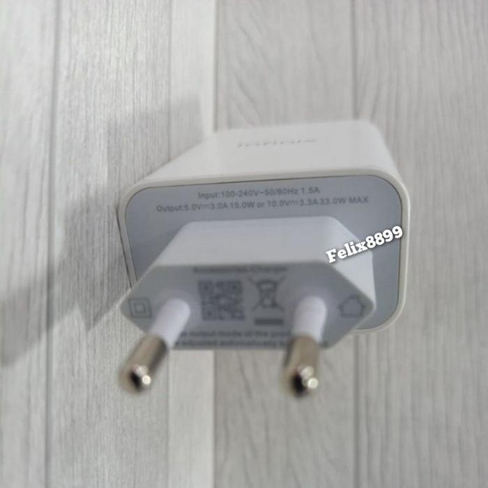 (Expert) Charger infinix Original 33W Type C Fast Charging Infinix Note 8 -