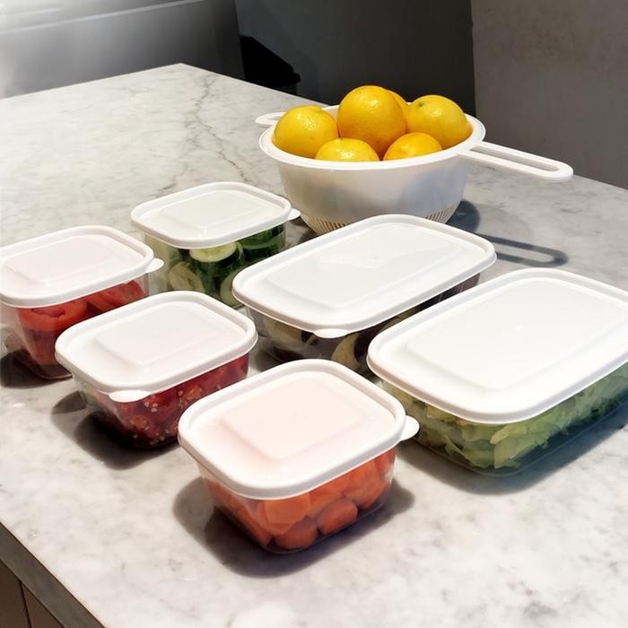 Green Leaf Fresh Set Food Container Kotak Makan Set isi 12 pcs