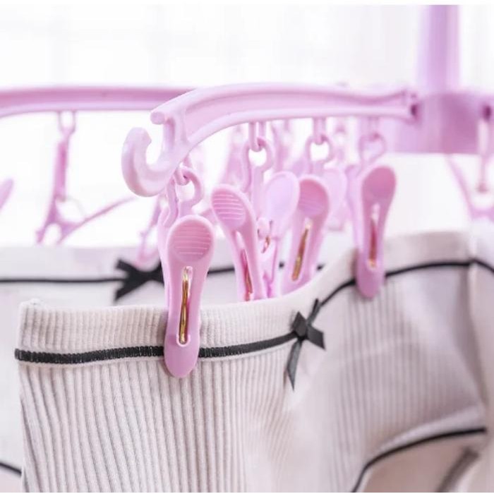 Jemuran 24 Jepitan Gantungan Jepit Jemur Kaos Kaki CD Bra Anak Hanger