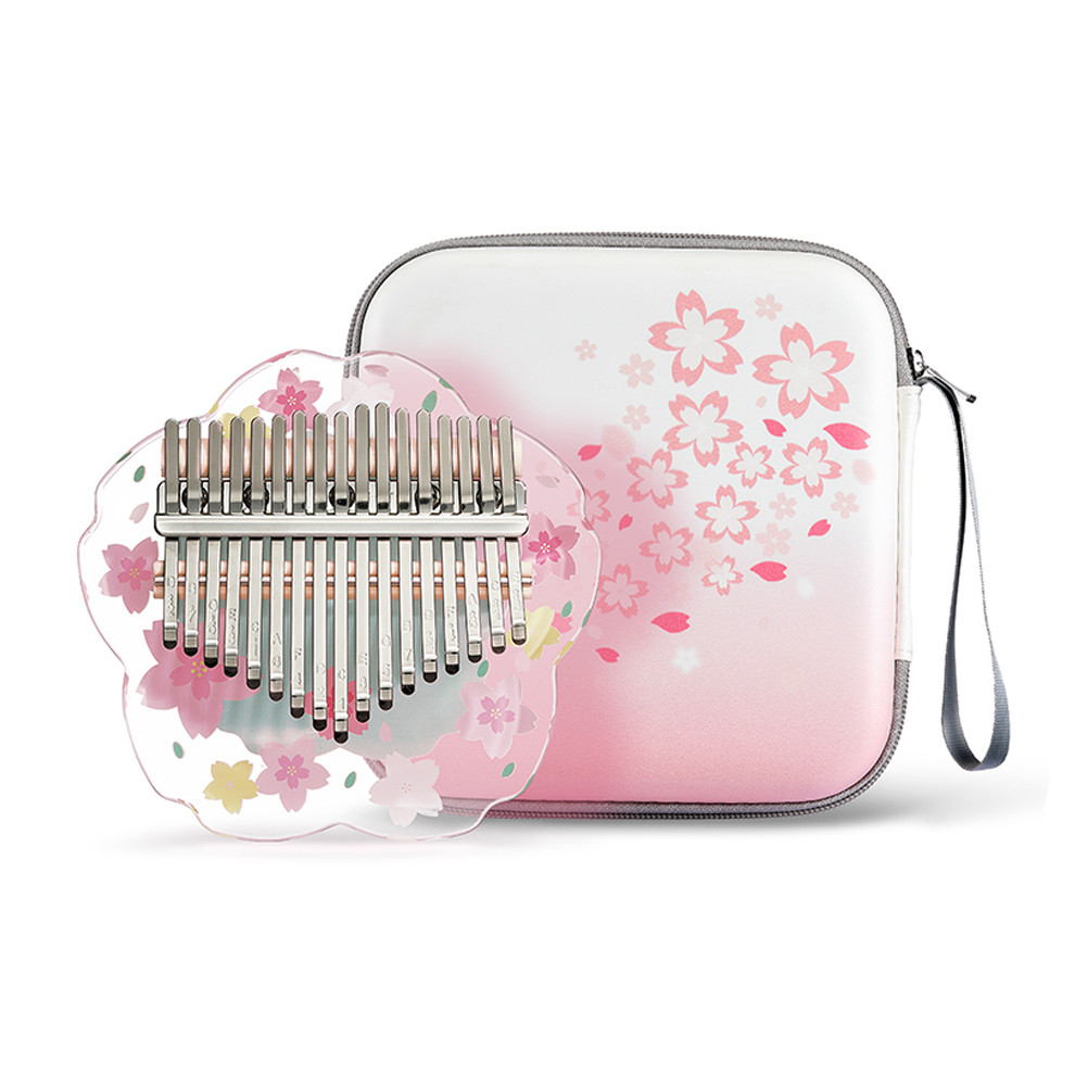 Hluru Kalimba 21 Keys With Case Flatboard Crystal Clear Thumb Piano 17 Keys Kalimbas Acrylic Musical