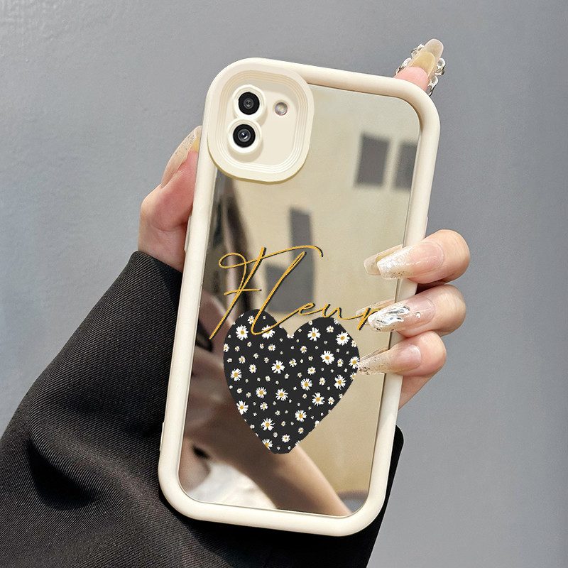 Casing Hp Samsung Galaxy A03 Core A02 M02 Case cermin Softcase pelindung Cesing silikon Kesing Hati 