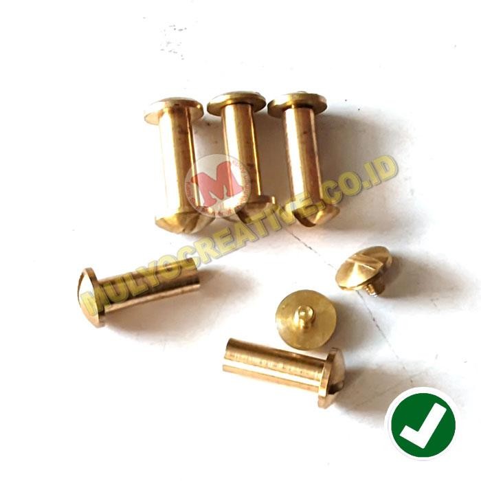 

Paku Baut Warna Gold Ukuran 1.5 Cm Jilid Buku Baut Kalender 15 mm PREMIUM