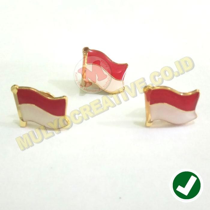 

Pin Bendera Indonesia - Lencana Bros Emblem Indonesia 1,7cm PREMIUM