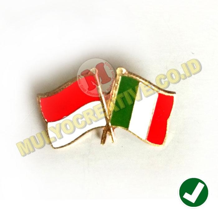 

Pin Bendera Persahabatan Indonesia Dan Italia - Flag Pin Murah PREMIUM