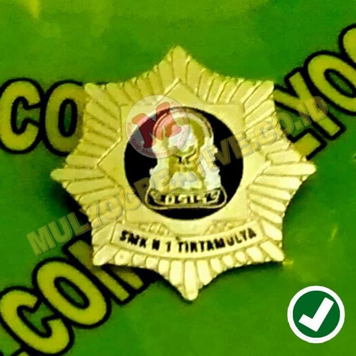Pin Osis SMK SMA SMP Custom Nama Sekolah - Bros Emblem OSIS PREMIUM