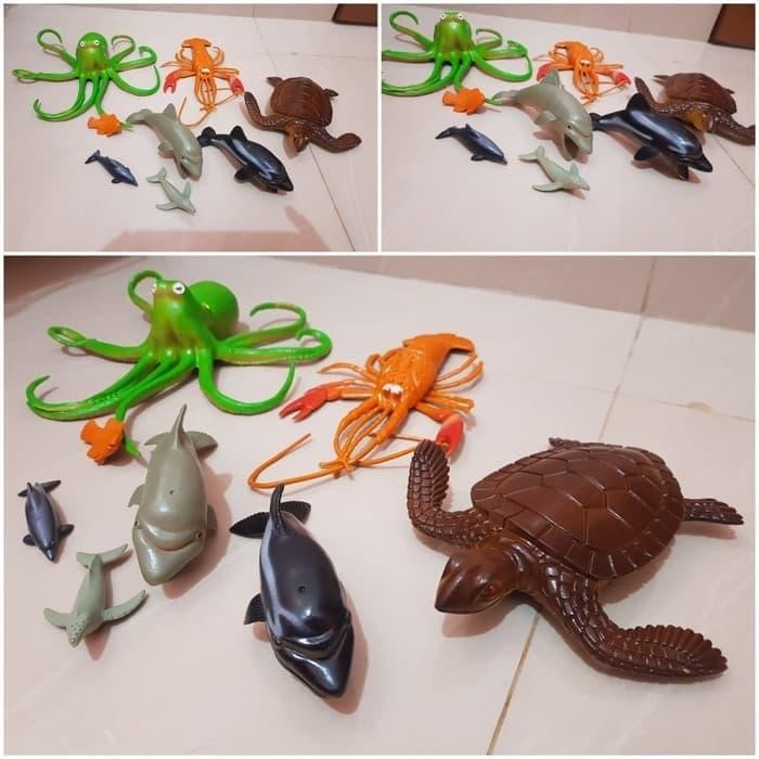 Animal Sea Mainan Karet Hewan Laut - Mainan Miniatur Binatang Laut