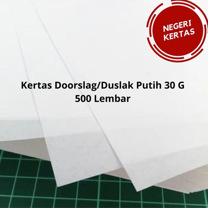 

Kertas Doorslag/Duslak Putih 30 Gsm Merk Tjiwi (500 Lembar)