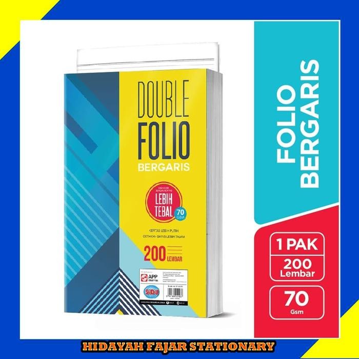 

Kertas Double Folio Bergaris 200 Lembar