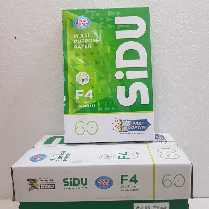 

Kertas Hvs F4 60 Gsm Sidu /Kertas Folio 60Gr Sidu
