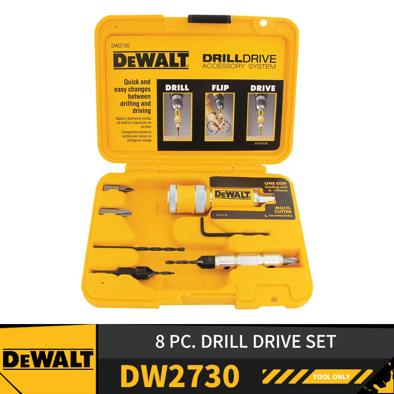 DEWALT DW2730 8 PC. Drill Drive Set Power Tool Accessories Woodworking