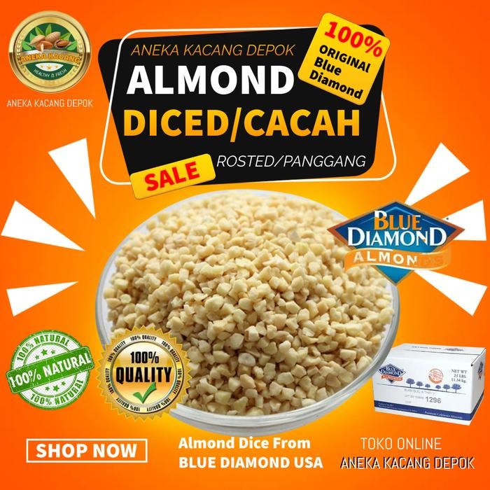

Ready Roasted Almond Diced / Almond Cacah Panggang 250Gr