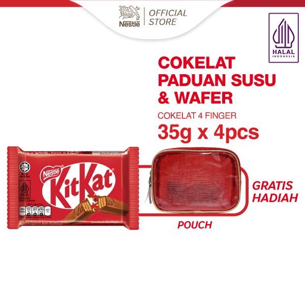 

Ready Kitkat Wafer Cokelat 4F 35G X 5Pcs Free Pouch Mika