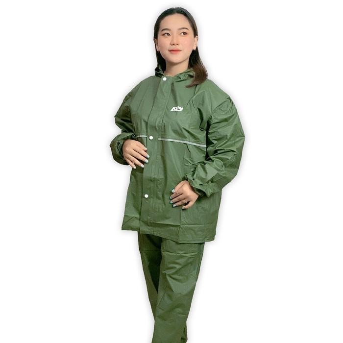 jas hujan reflektif mantol Hujan Setelan Bahan PVC Tebal Anti Robek Musim Hujan