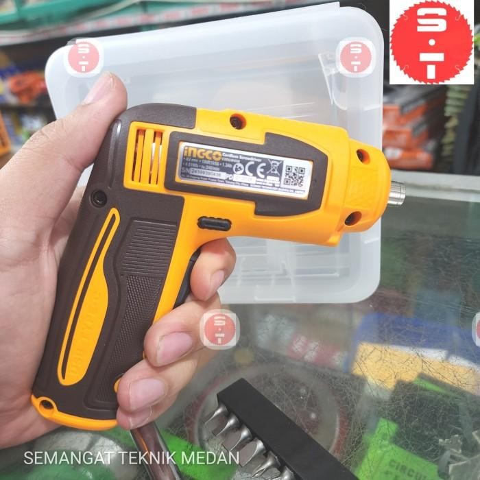 Mesin Obeng Sekrup Cordless Bor Charger Cas Usb C 4V Ingco Csdli0458