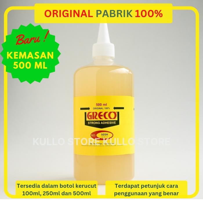 

ASLI Lem Greco 505H ORIGINAL TANPA CAMPURAN Kuat Sepatu Sendal Leathercraft READY STOCK