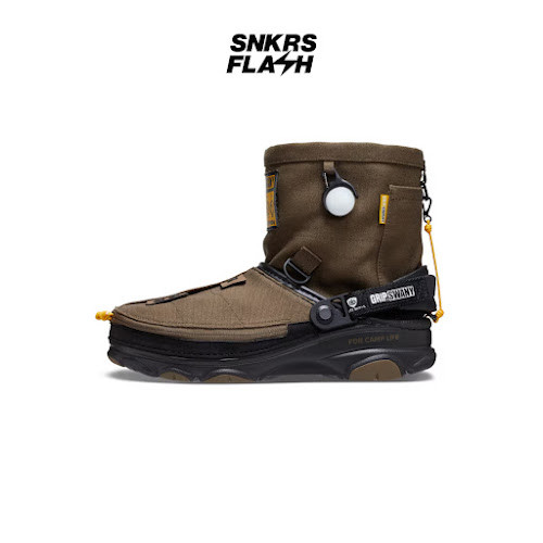 CROCS Classic All Terrain Clog Grip Swany Atmos Olive Sandal Pria - 208017337 - Size 42-43