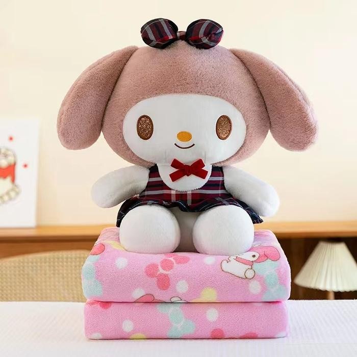 Balmut Bantal Selimut Karakter Boneka Selimut Lucu Tebal