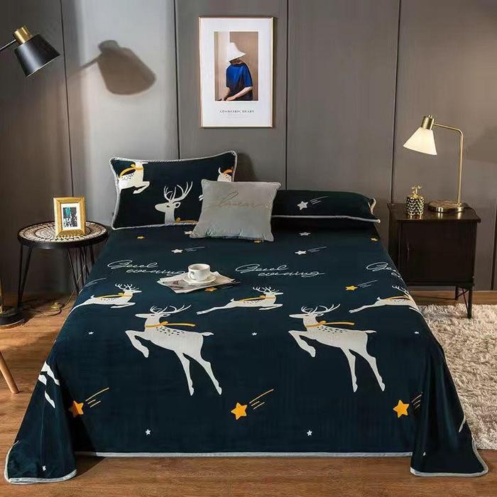 Selimut Bulu Halus Ukuran King 180x200 Motif Kotak