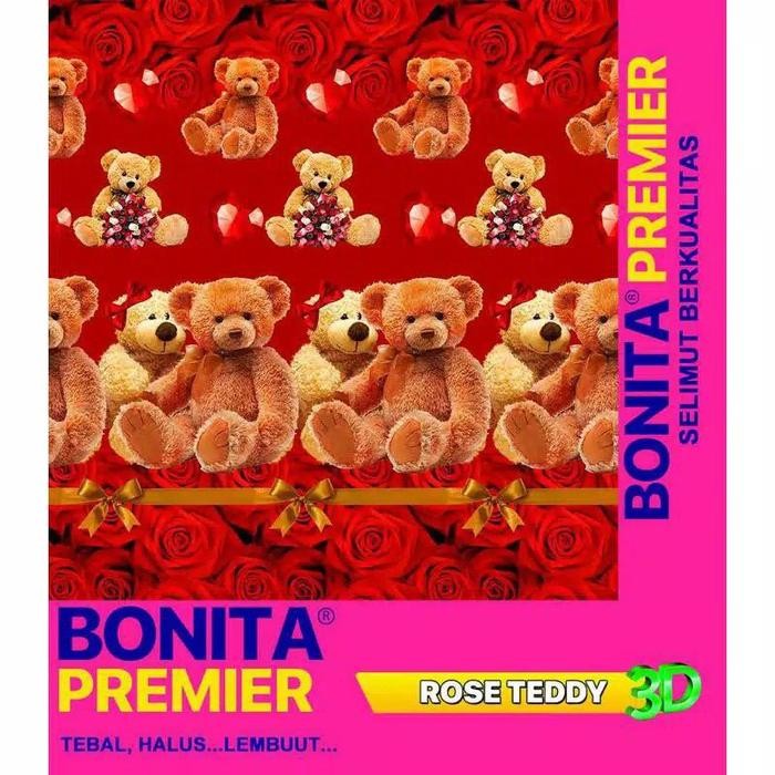 Selimut Bonita - Slimut tidur - Selimut motif karakter Teddy Baer