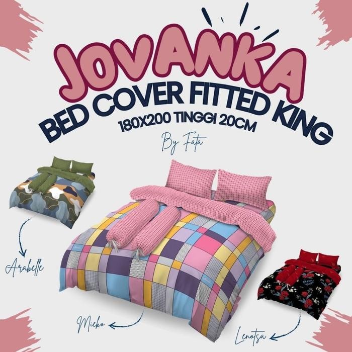 Jovanka - Bed Cover SET SPREI FITTED King (180x200) by FATA pilihan