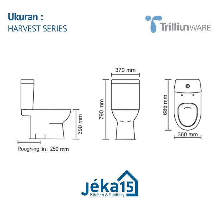 CLOSET DUDUK TWO PIECE MONOBLOK CLOSET DUDUK TRILLIUNWARE HARVEST