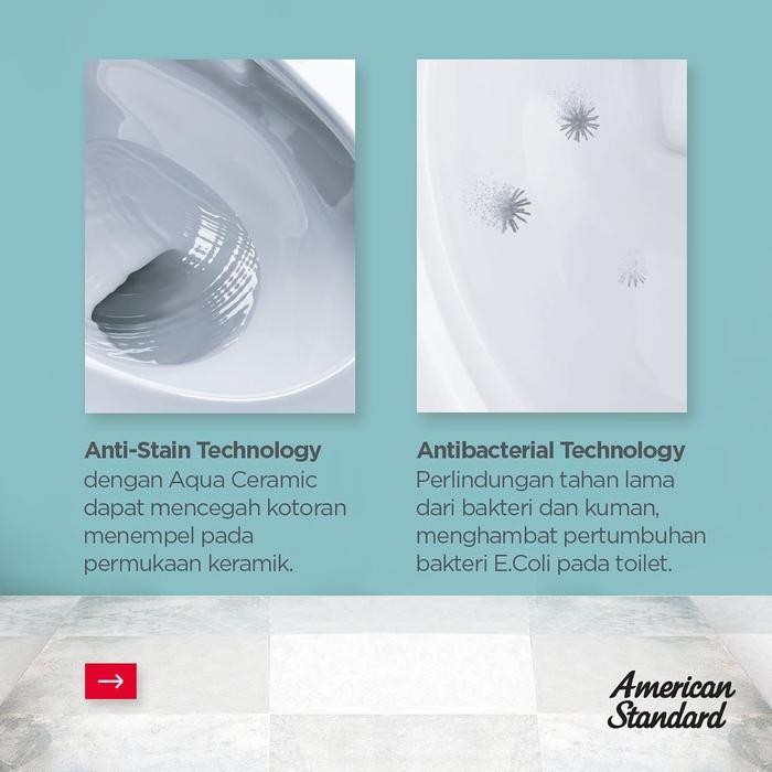 CLOSET DUDUK AMERICAN STANDAR FLEXIO ONE PIECE / KLOSET DUDUK / CLOSET