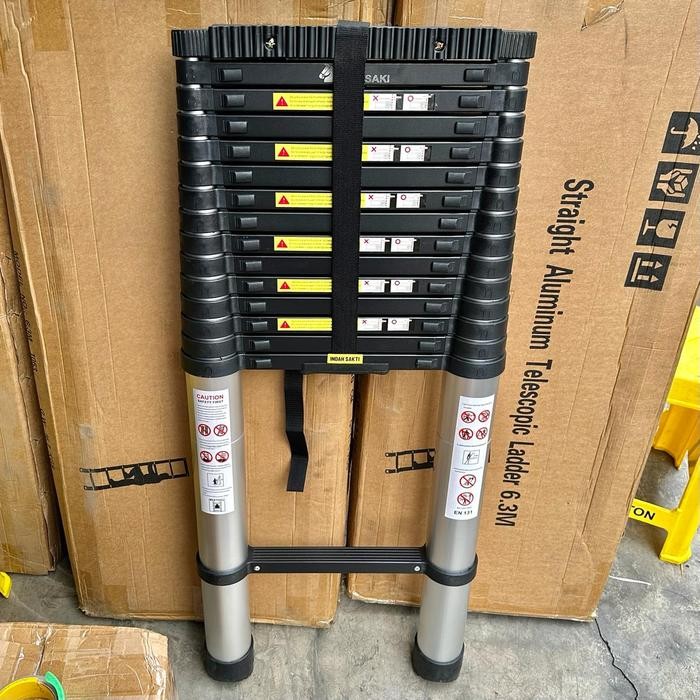 

Terlaris Tangga Aluminium Lipat 6.3 M Teleskopik Telescopic 6.3 Meter Massaki