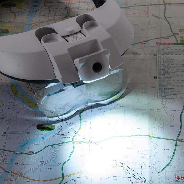 

Kacamata Pembesar Dual LED Headband Magnifier 5 Lens 6x - MG81001-G