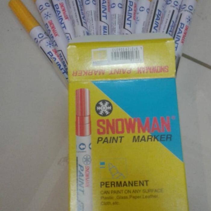 

spidol permanent paint marker snowman yelow isi(12)