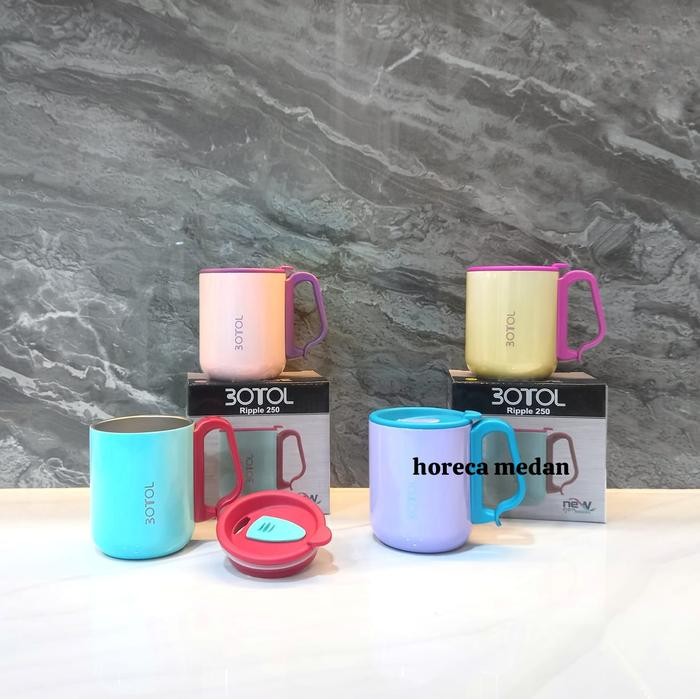 +++++] MUG DUBBLIN 3OTOL RIPPLE 250 ML / THERMOS TUMBLER TERMOS TAHAN PANAS STAINLESS STEEL